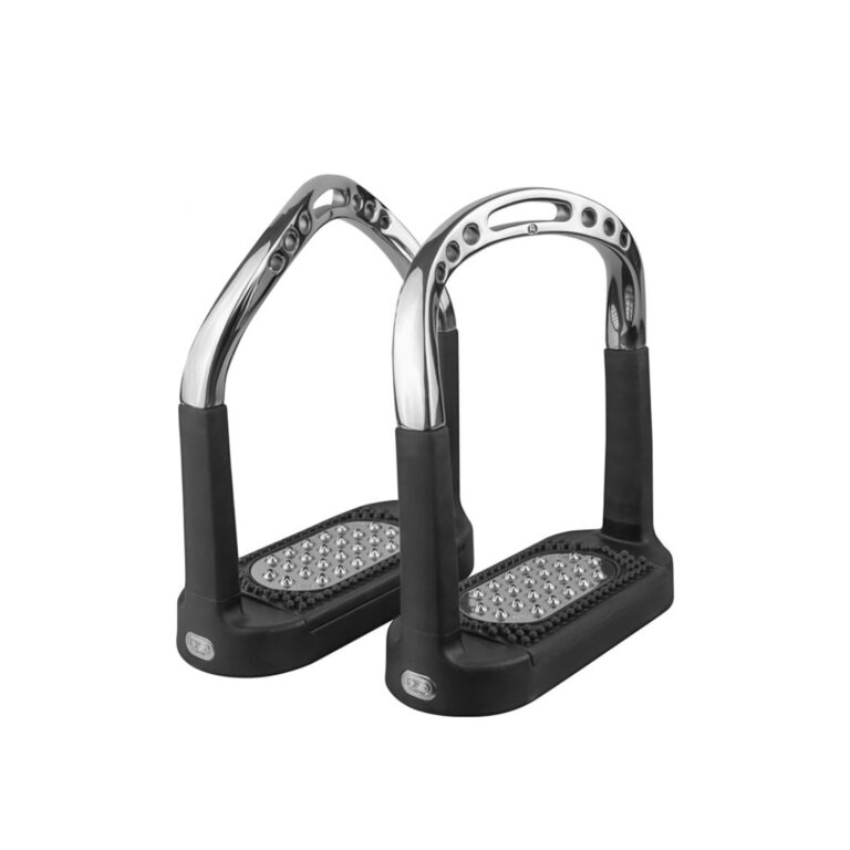 "FLEXCITE GRIP STIRRUPS, ST.ST.  W.RUBB./METAL GRIP PAD 4.3/4"""