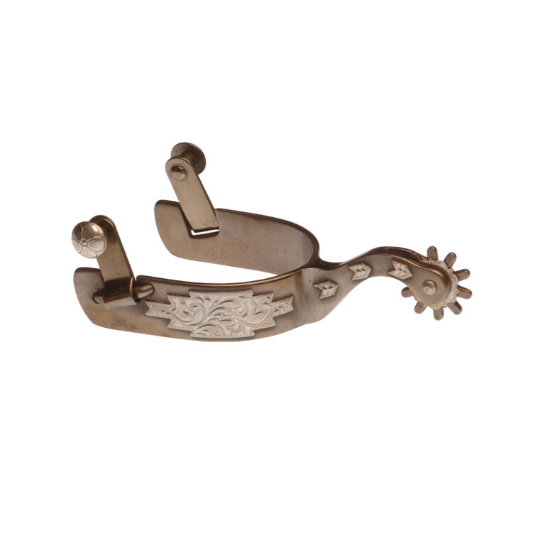 SPERONI WESTERN INOX DECORAZIONI ARGENTATE