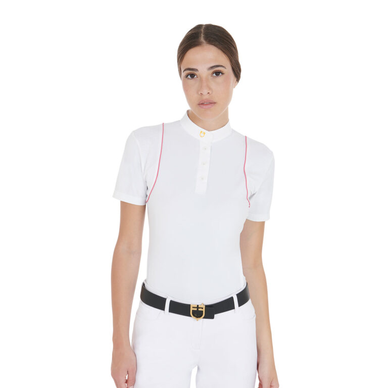 POLO DONNA SLIM FIT DA CONCORSO CON BOTTONI EQUESTRO