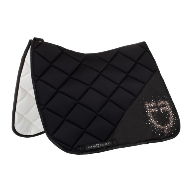 SOTTOSELLA DA DRESSAGE IN TESSUTO TECNICO CON LOGO IN STRASS EQUESTRO
