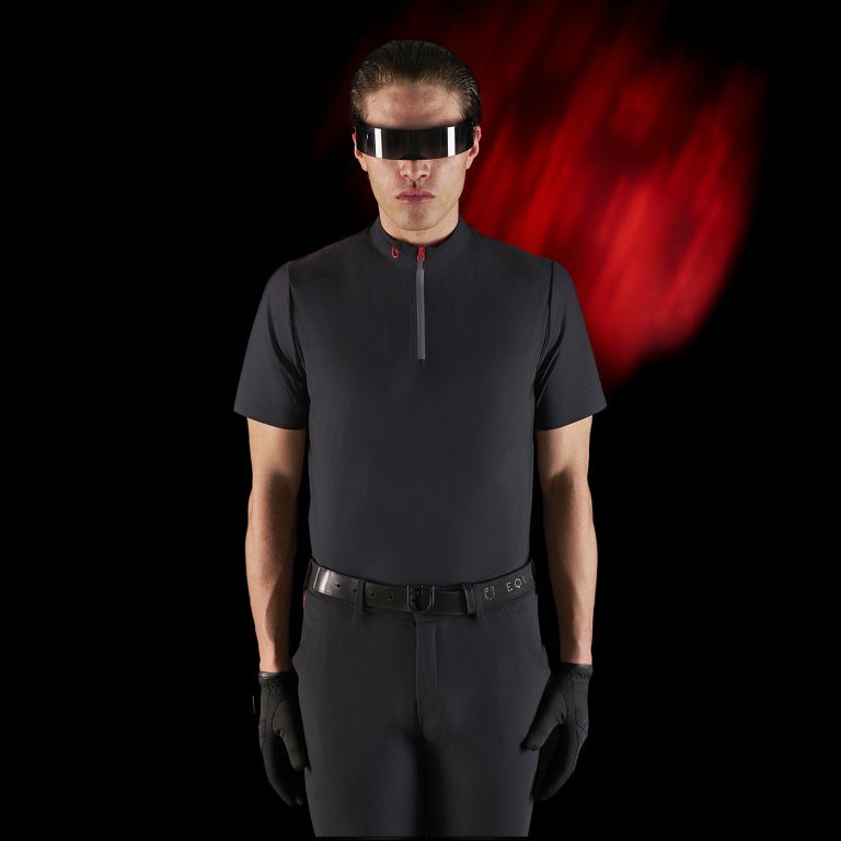 MEN'S TRAINING RIDERTECHNOLOGY POLO SHIRT SS WITH ZIP