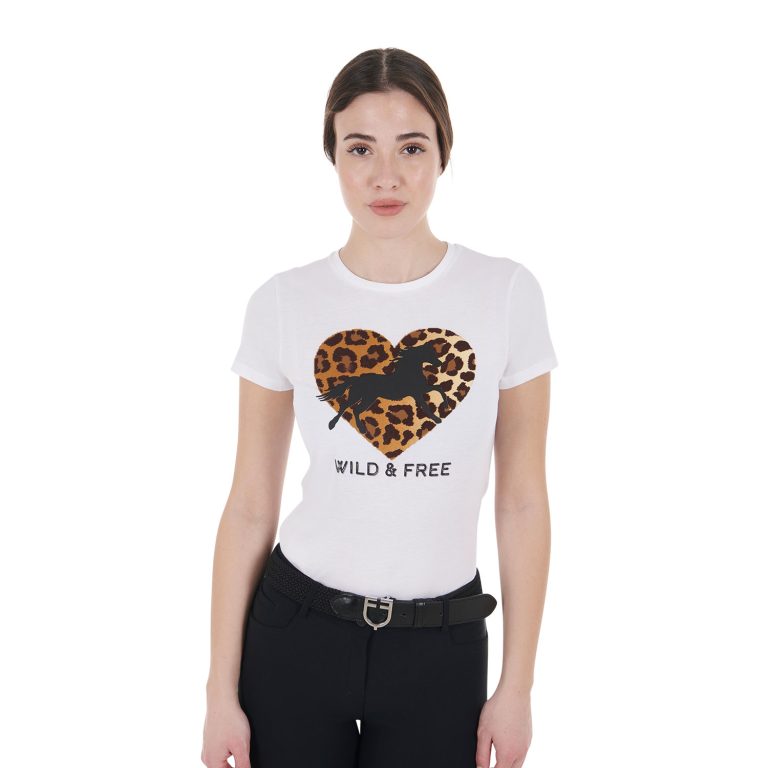 T-SHIRT DA DONNA IN COTONE WILD & FREE EQUESTRO