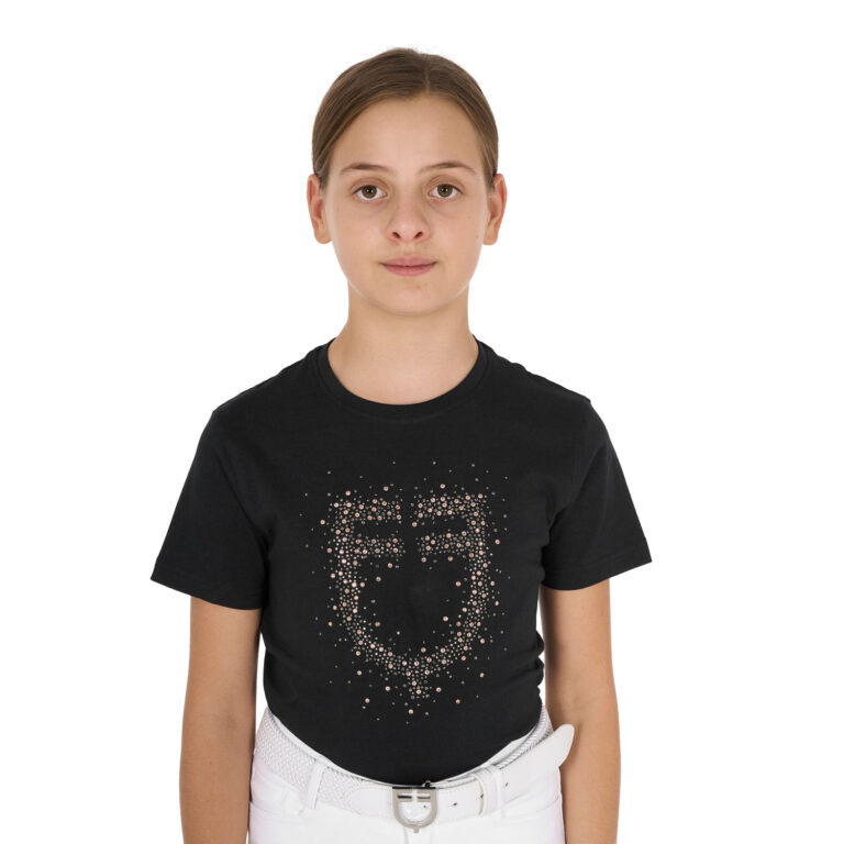 GIRL'S PINK DIAMOND LOGO COTTON T-SHIRT