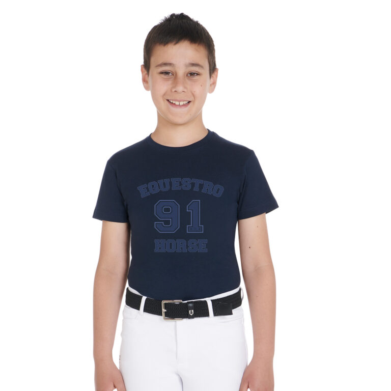 BOY'S HORSE CLUB COTTON T-SHIRT