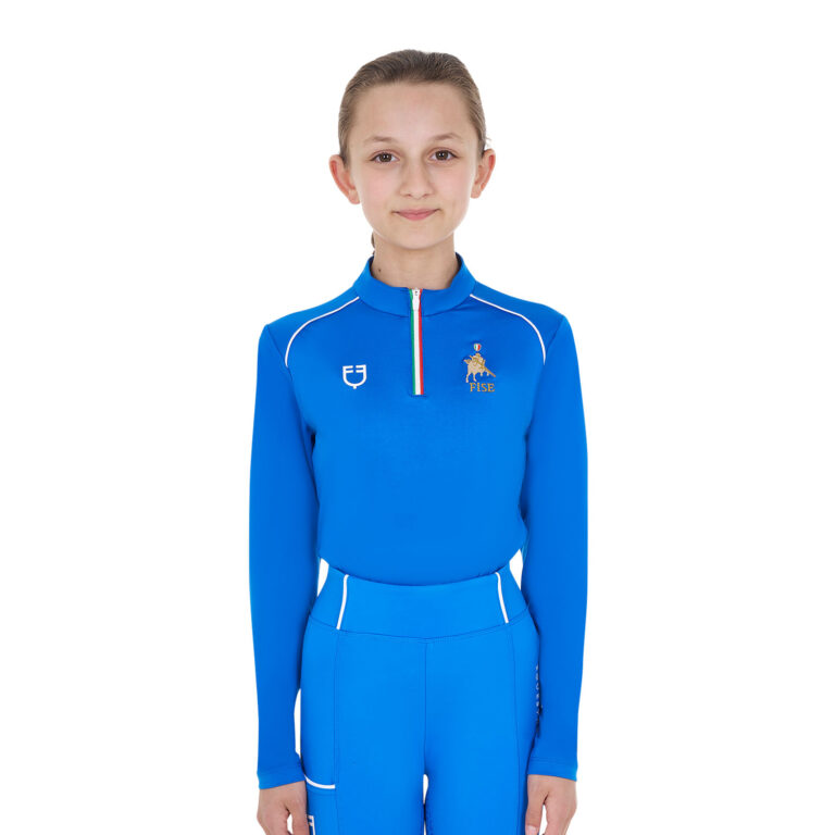 KID'S TECHNICAL TRAINING POLO LS ZIP EQUESTROxFISE